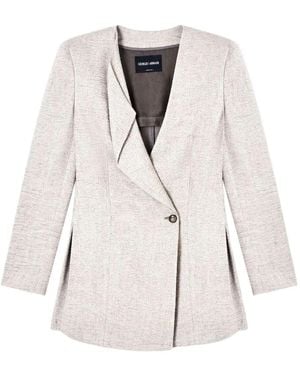 Giorgio Armani Linen & Silk Blazer - White