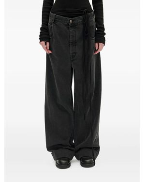 Ann Demeulemeester Pantaloni Kristel 5 Tasche Alta Comodità - Nero