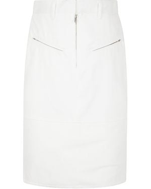 スカート JIL SANDER WHITE ORGANDY SKIRT Jil Sander Off-White Pleated Midi Skirt Jil Sander