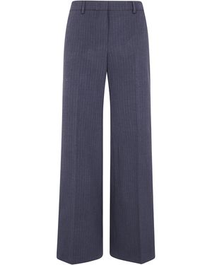 Seventy Pants Pinstripe Tailored Pants - Blue