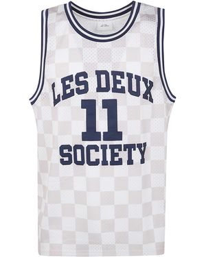 Les Deux "Silas" Mesh Tank Top - White