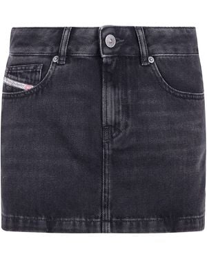 DIESEL 'Ron' Mini Denim Skirt - Blue