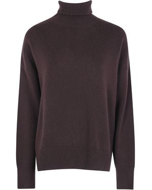 Mrz Maglione Collo Alto Oversized - Marrone