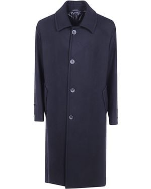 Giorgio Armani Peacoat Virgin Wool-Cashmere Peacoat - Blue