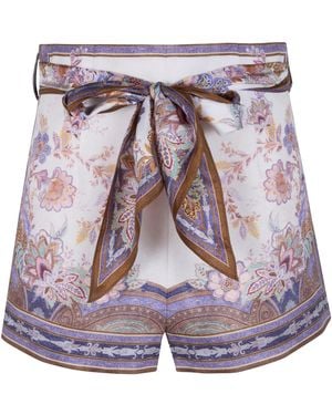 Zimmermann "Luna Scarf" Tie Short - Pink