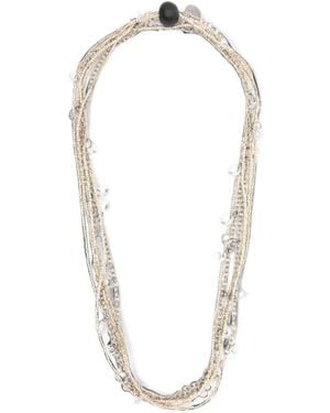 Maria Calderara Collana Clear Crystal "Sylver" - Bianco