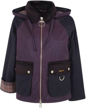 Barbour Wax Jacket "Carville" - Purple