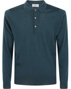 John Smedley Camicia Maniche Lunghe "Belper" - Blu