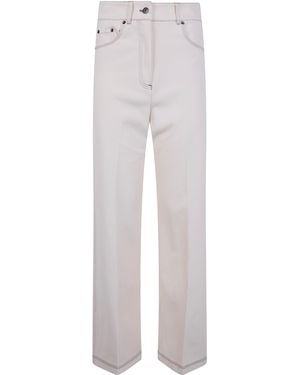 Max Mara Pure "Mxpribes" Denim Jersey Trousers - Grey