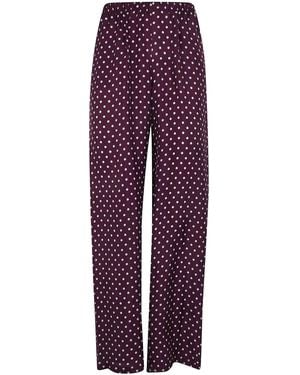 Laura Urbinati Elastic Waist Trousers - Purple