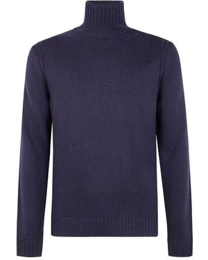 Dondup 'Dolcevita' Turtle Neck Jumper - Blue