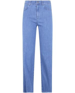 Anneclaire Wide Leg Medium Waist Jeans - Blue