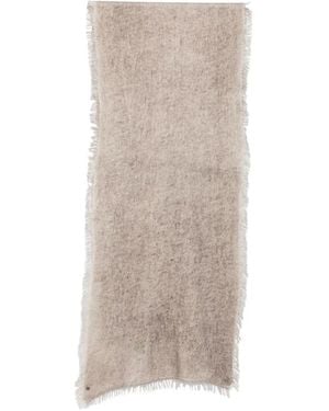 Avant Toi Scarf Bicolor Cashmere 'Caruba Ice' - White