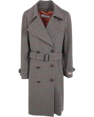 Golden Goose Trench Coat Windowed "Journey Roxanne" - Gray
