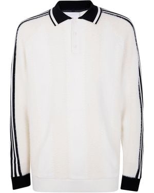 adidas "Knitted Jersey" Jacket - White