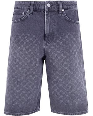 Daily Paper "Laser Monogram" Denim Shorts - Blue