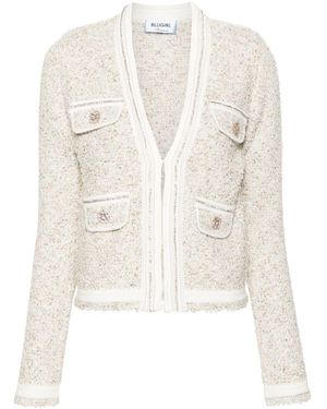 Blugirl Blumarine Mixed Jacquard Jumper - White