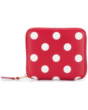 Comme des Garçons Sa2100pd Polka Dot Wallet Red