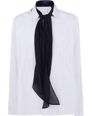 Sacai Camicia Popeline "Popeline Shirt" - Blu