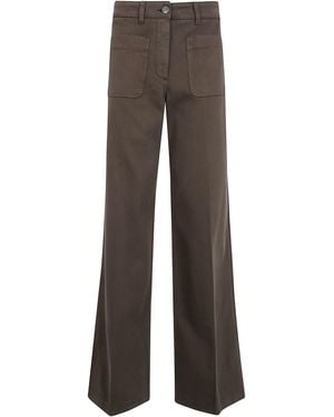 Etro Pants Wide Leg Pants - Brown