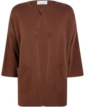 Ma'ry'ya Light Fold Back Coat - Brown