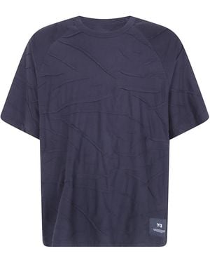 Y-3 Short-Sleeve T-Shirt "M Plt Ss" Tee - Blue