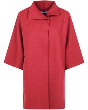 Harris Wharf London Coat Main Feature "Kimono Mantle" - Red