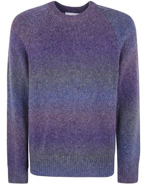 Les Deux Gradient Round Neck Knit Jumper - Blue