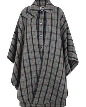 Chloé Check Cape - Grey