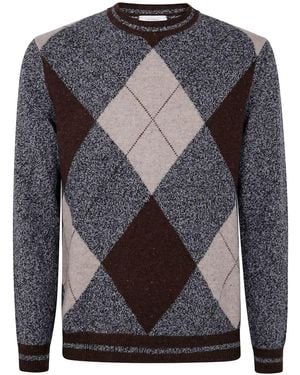 Ballantyne R Neck Pullover - Grey
