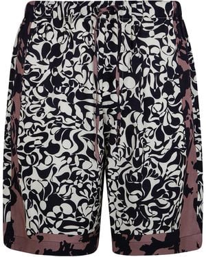 Dries Van Noten Piperi Printed Shorts - Natural