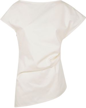 JW Anderson J. W.Anderson Asymmetric Draped Top - White