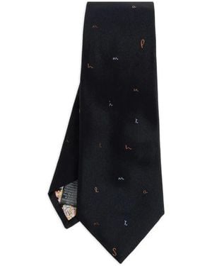 Paul Smith Tie Letters Tie Letters 8Cm" - Black