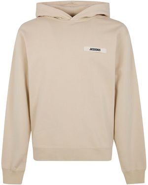 Jacquemus "Le Hoodie Gros Grain" Hoodie Sweatshirt - Natural
