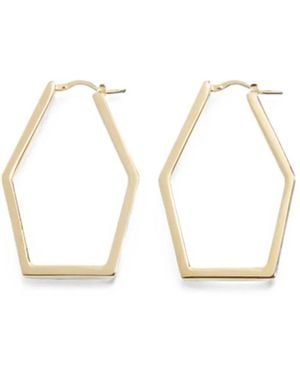 La DoubleJ Portal Geometric Hoop Earrings - White