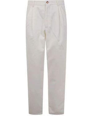 Brunello Cucinelli Double Pièces Chino Trousers - Grey