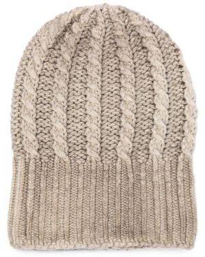 Avant Toi Hat Hand Painted Cashmere Braided - Natural