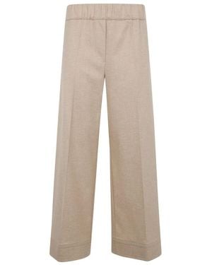 D.exterior D. Exterior Soft Flanel Wide Leg Short Pants - Natural