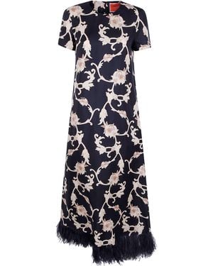 La DoubleJ Dress Floral Design "Swing" - Blue
