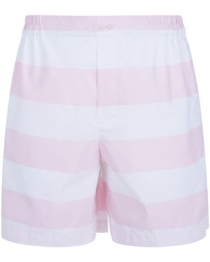 JACQUEMUS LA PLAGE Trousers Big Stripes "Le Short Calecon" - Purple