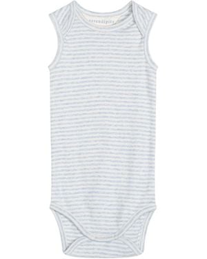 SERENDIPITY ORGANICS Baby Tank Stripe - White