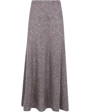 D.exterior D. Exterior Flared Skirt "Soft Alpaca" - Brown