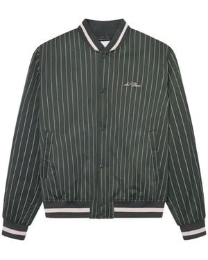 Les Deux "Varsity Tech Pinstripe" Jacket - Green