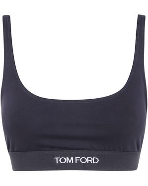 Tom Ford Top Sportivo Senza Maniche "Modal Bralet" - Blue