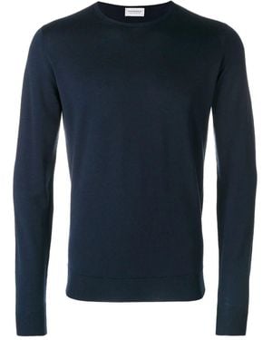 John Smedley "Lundy" Pullover A Collo Rotondo - Blu