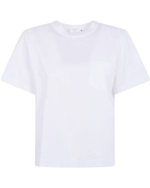 Sacai Popeline X Cotton Jersey T-Shirt - White