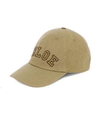 Chloé Hat Wool Silk Signature" - Natural