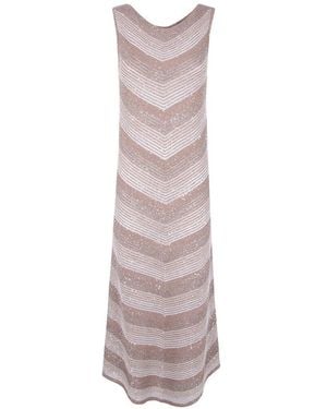 D.exterior D. Exterior Degrade' Lux Long Dress - Brown