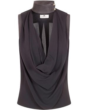 Elisabetta Franchi Sleeveless Shirt - Blue