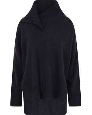 Pierantoniogaspari Jumper High Neck "High Neck Jumper With Patches" - Blue